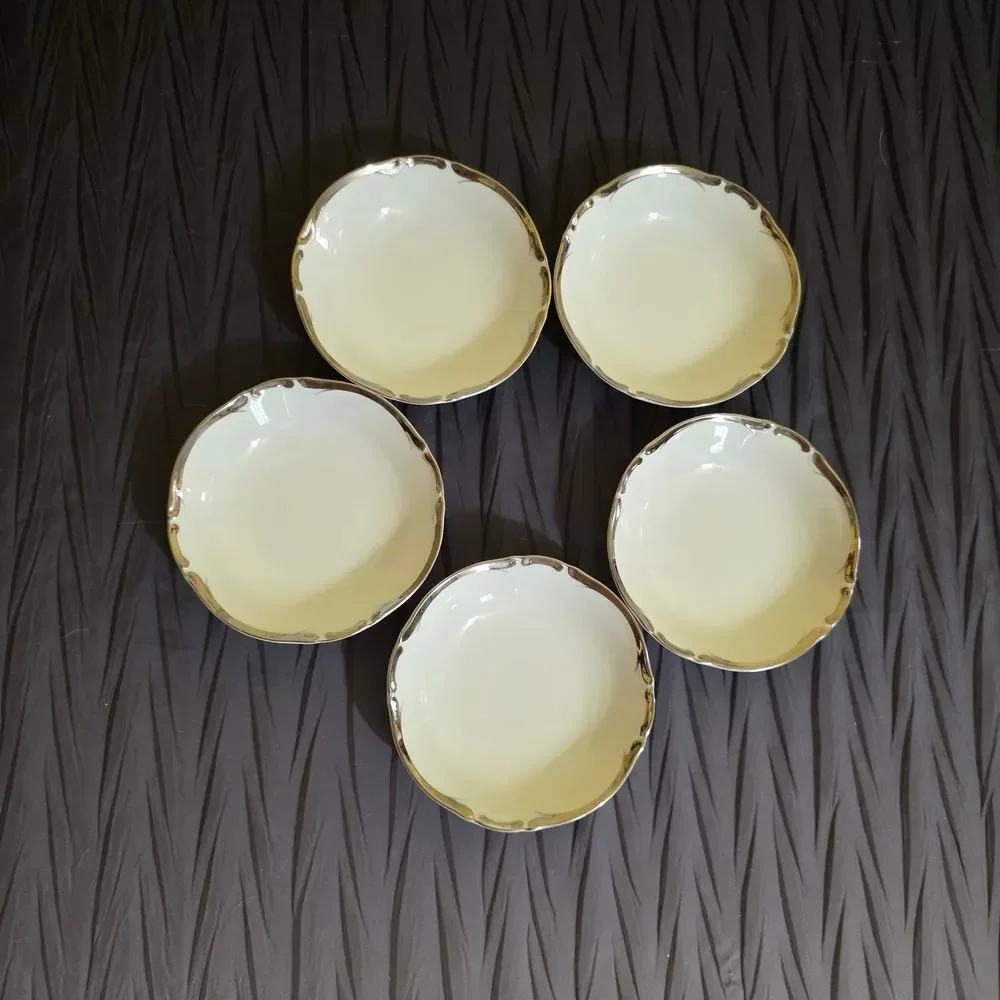 Harmony House Starlight Dessert Bowls with Silver Trim